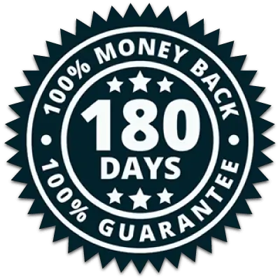 Complete Collagen Plus 180 day money-back guarantee seal