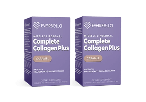 Complete Collagen Plus 2 box starter supply of caramel collagen dessert