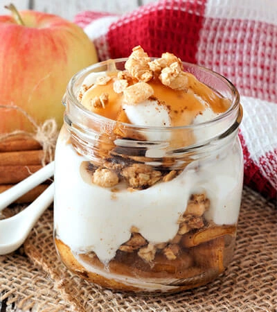 Complete Collagen Plus topped over Greek yogurt with caramel